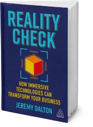 Reality Check depicted as a three dimensional hardback book